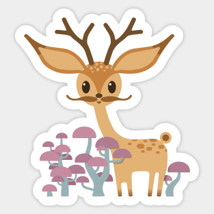 Deer & Shrubbery Sticker